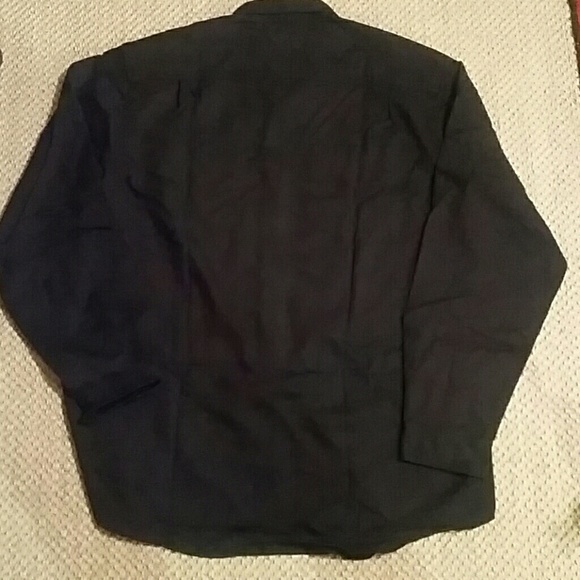 CARHARTT Tall FIRE RESISTANT Shirt NAVY - Picture 5 of 7